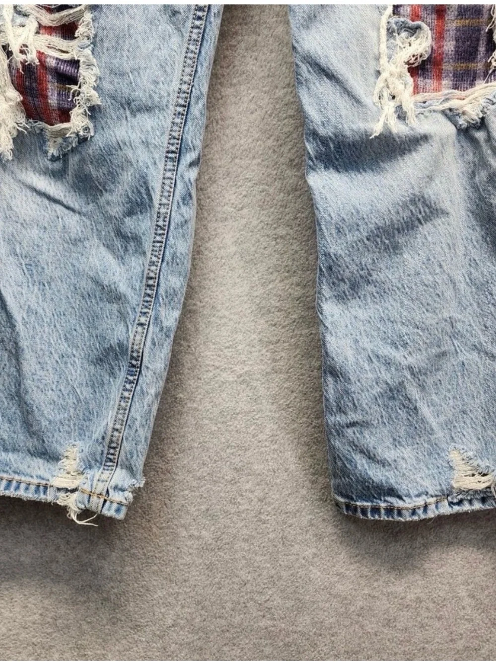 Free People '90s Ripped High Waist Crop Boyfriend Jeans